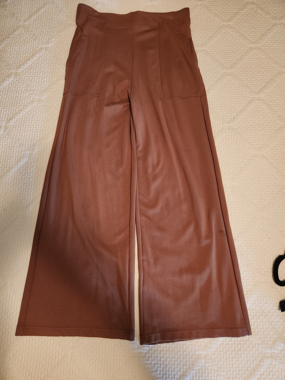 Max Studio Cropped Wide-Leg Pants in Mocha